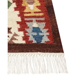 Dywan wełniany kilim 200 x 300 cm wielokolorowy AREVIK