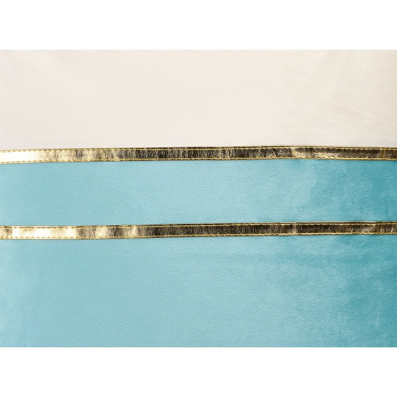 Zestaw 2 poduszek dekoracyjnych ALLIUM Welur 45 x 45 cm Niebieski W paski