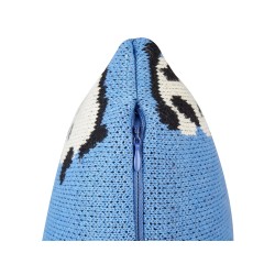 2 poduszki dla dzieci bawełniane w pandy 45 x 45 cm niebieskie TALOKAN