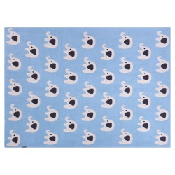 Koc HILKOT Bawełna 130 x 170 cm Niebieski