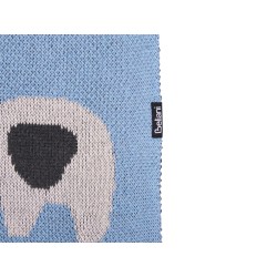 Koc HILKOT Bawełna 130 x 170 cm Niebieski