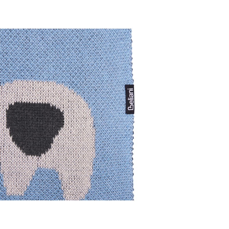 Koc HILKOT Bawełna 130 x 170 cm Niebieski