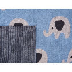 Koc HILKOT Bawełna 130 x 170 cm Niebieski