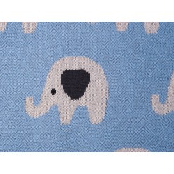 Koc HILKOT Bawełna 130 x 170 cm Niebieski