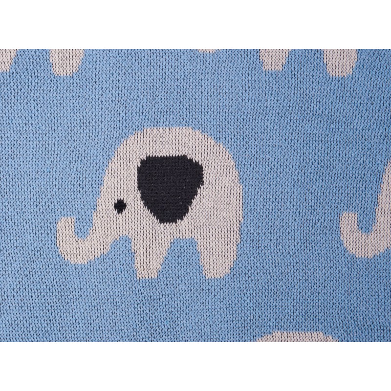 Koc HILKOT Bawełna 130 x 170 cm Niebieski