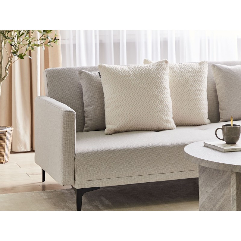 Zestaw 2 poduszek dekoracyjnych SURMI Sztuczne futro 45 x 45 cm Złamana biel Jednolity