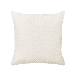 Zestaw 2 poduszek dekoracyjnych SURMI Sztuczne futro 45 x 45 cm Złamana biel Jednolity