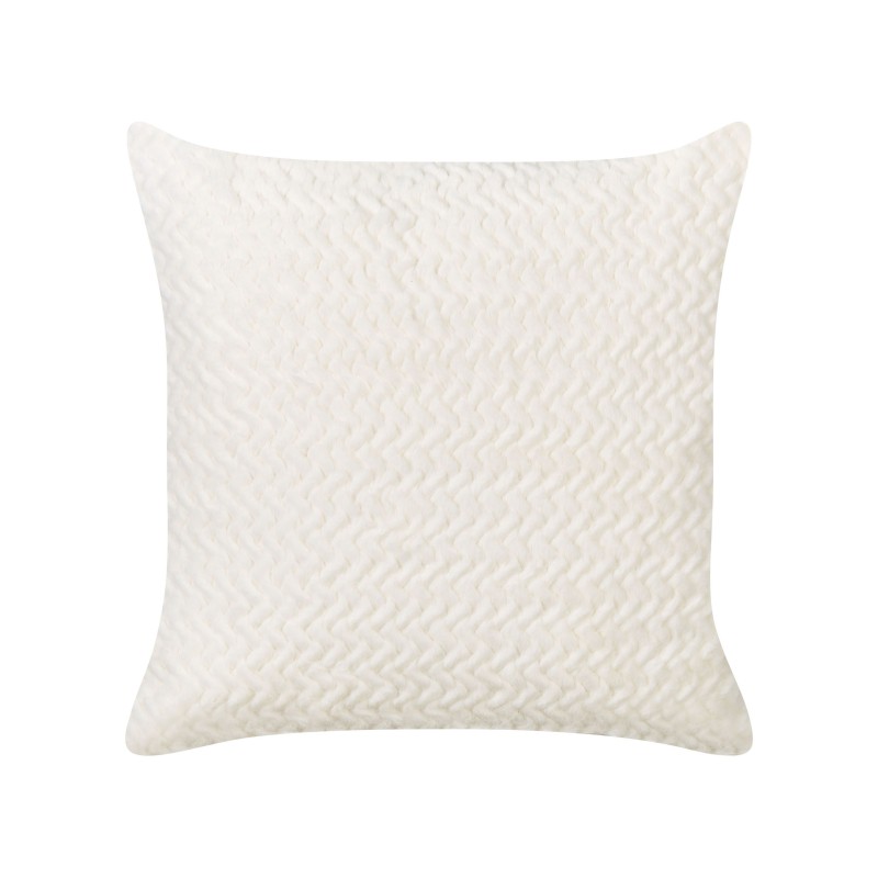 Zestaw 2 poduszek dekoracyjnych SURMI Sztuczne futro 45 x 45 cm Złamana biel Jednolity