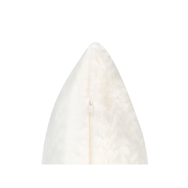 Zestaw 2 poduszek dekoracyjnych SURMI Sztuczne futro 45 x 45 cm Złamana biel Jednolity