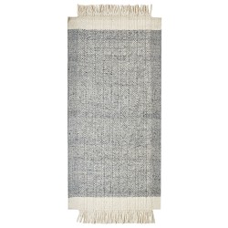 Dywan wełniany 80 x 150 cm szary ze złamaną bielą TATLISU