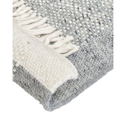 Dywan wełniany 80 x 150 cm szary ze złamaną bielą TATLISU