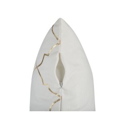 Zestaw 2 poduszek dekoracyjnych ALYSSUM Bawełna 45 x 45 cm Biały Wzór marokańskiej koniczyny