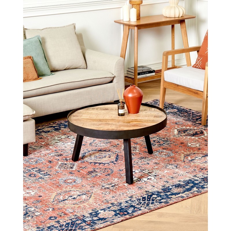 Dywan bawełniany 200 x 300 cm czerwono-niebieski KURIN