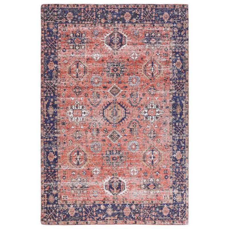 Dywan bawełniany 200 x 300 cm czerwono-niebieski KURIN