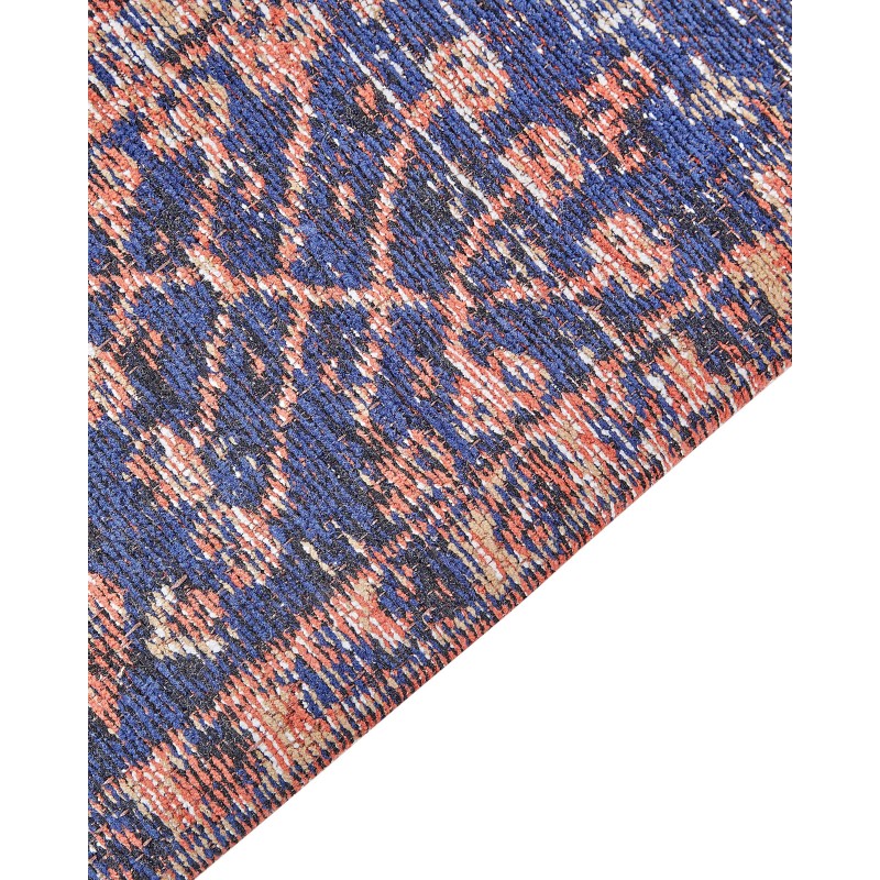 Dywan bawełniany 200 x 300 cm czerwono-niebieski KURIN