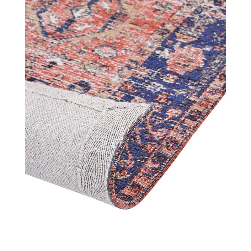 Dywan bawełniany 200 x 300 cm czerwono-niebieski KURIN