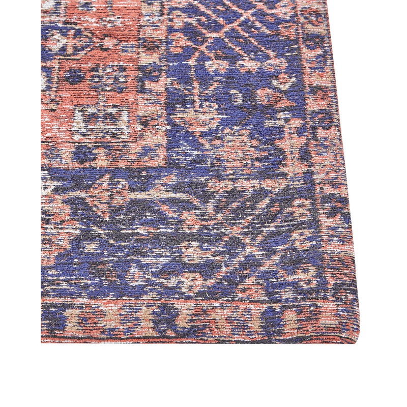 Dywan bawełniany 200 x 300 cm czerwono-niebieski KURIN