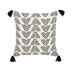 Zestaw 2 poduszek dekoracyjnych MAYS Bawełna 45 x 45 cm Biały Wzór geometryczny