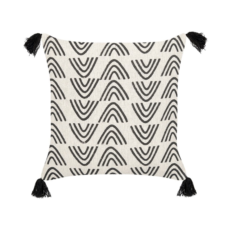 Zestaw 2 poduszek dekoracyjnych MAYS Bawełna 45 x 45 cm Biały Wzór geometryczny