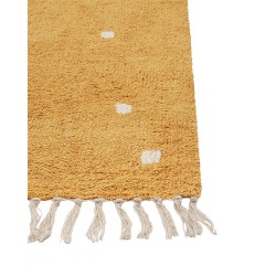 Dywan bawełniany w kropki 140 x 200 cm żółty ASTAF