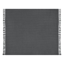 Narzuta na łóżko BERE Bawełna 200 x 220 cm Ciemnoszary