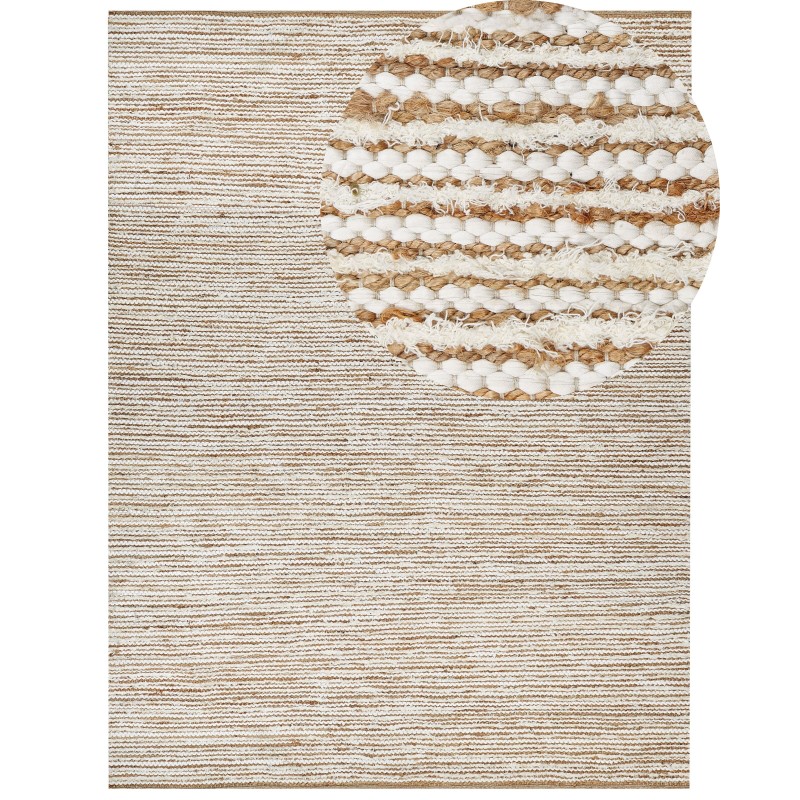 Dywan bawełniany 300 x 400 cm beżowo-biały BARKHAN