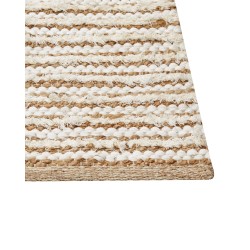 Dywan bawełniany 300 x 400 cm beżowo-biały BARKHAN