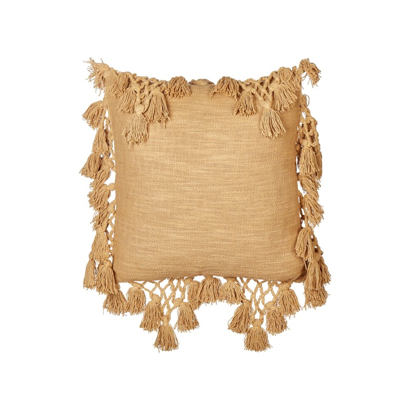 Zestaw 2 poduszek dekoracyjnych OLEARIA Bawełna 45 x 45 cm Piaskowy Jednolity