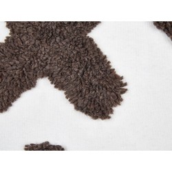 Zestaw 2 poduszek dekoracyjnych CARNATION Bawełna 45 x 45 cm Biały Wzór geometryczny