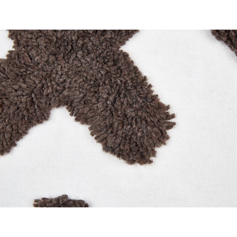 Zestaw 2 poduszek dekoracyjnych CARNATION Bawełna 45 x 45 cm Biały Wzór geometryczny