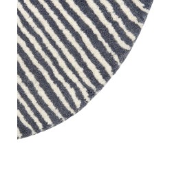 Dywan owalny wełniany 140 x 200 cm biało-grafitowy ZABOL