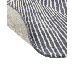 Dywan owalny wełniany 140 x 200 cm biało-grafitowy ZABOL