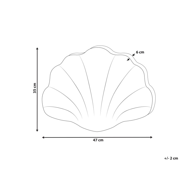 Poduszka dekoracyjna CONSOLIDA Welur 47 x 35 cm Piaskowy Jednolity