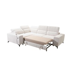 Ballagio II corner sofa with a sleeping function in Plecionka fabric, Spring 1104