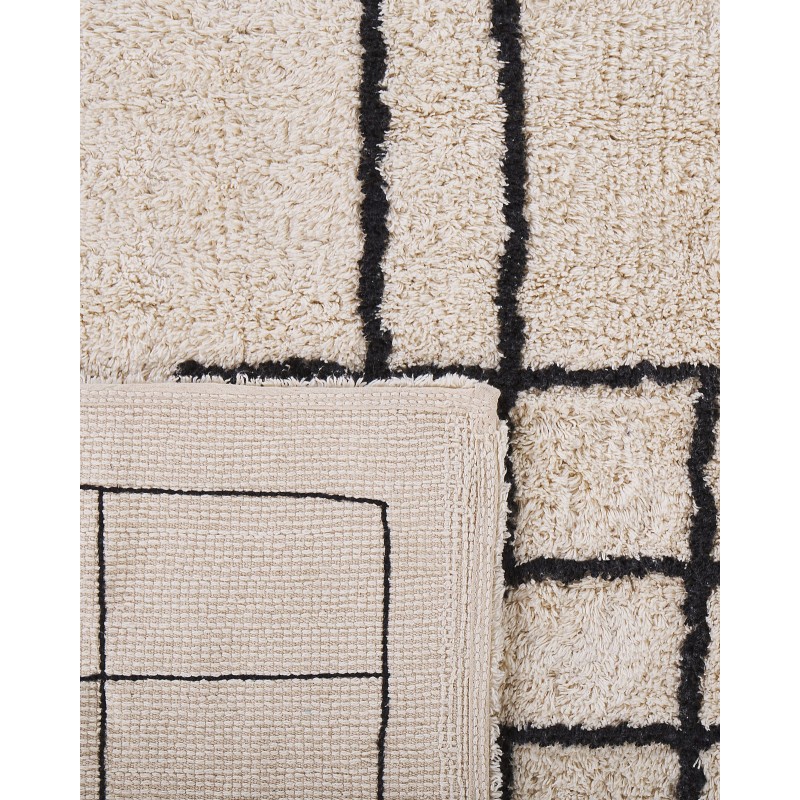 Dywan bawełniany 80 x 150 cm beżowy TURHAL