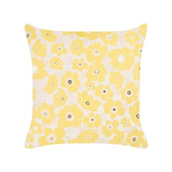 Zestaw 2 poduszek dekoracyjnych TRITELEIA Welur 45 x 45 cm Żółty Wzór kwiatowy