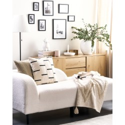 Zestaw 2 poduszek dekoracyjnych ABIES Bawełna 45 x 45 cm Beżowy W paski