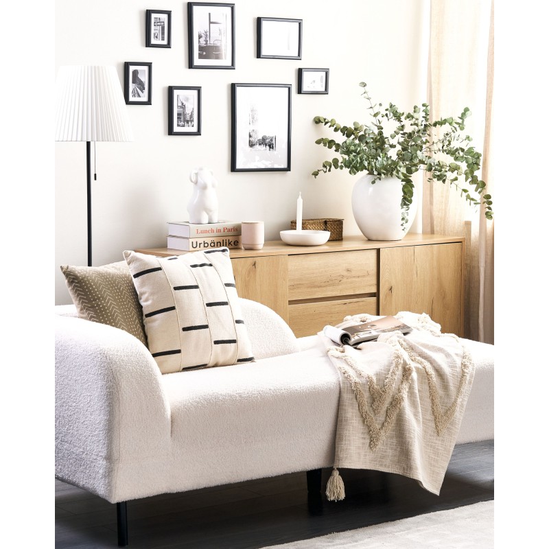 Zestaw 2 poduszek dekoracyjnych ABIES Bawełna 45 x 45 cm Beżowy W paski