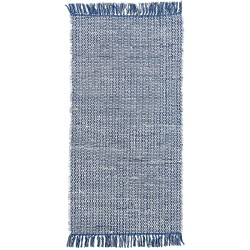 Dywan bawełniany 80 x 150 cm niebieski BESNI