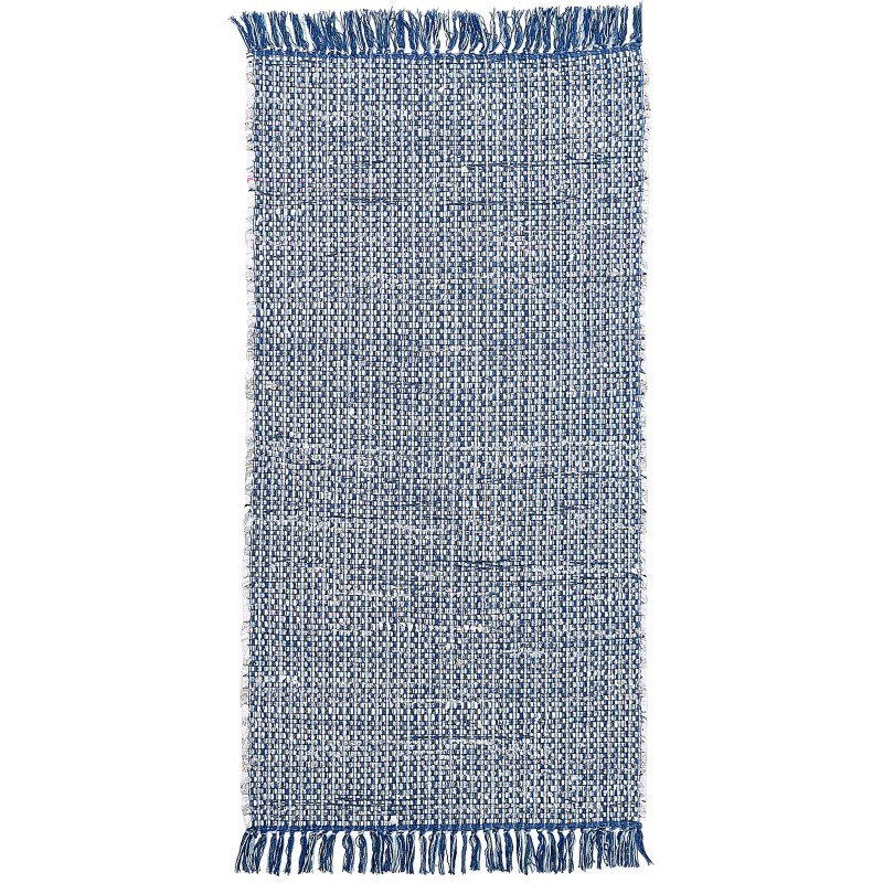 Dywan bawełniany 80 x 150 cm niebieski BESNI