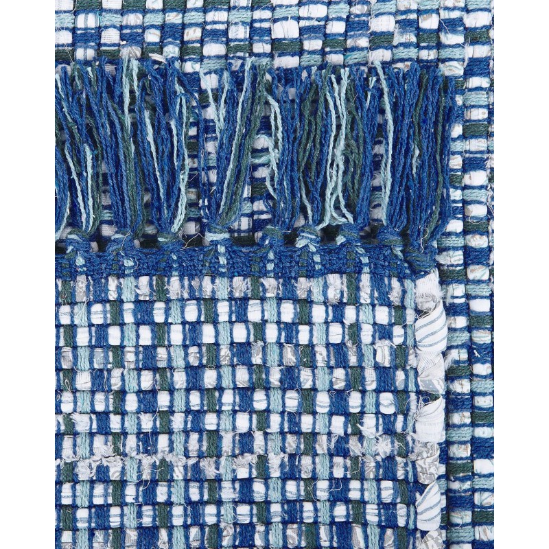 Dywan bawełniany 80 x 150 cm niebieski BESNI