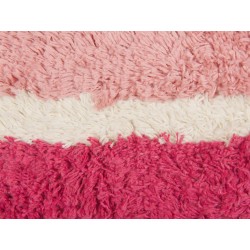 Zestaw 2 poduszek dekoracyjnych BISTORTA Bawełna 45 x 45 cm Różowy Wzór geometryczny