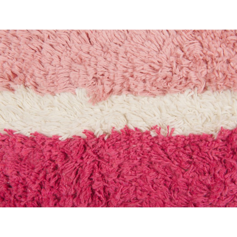 Zestaw 2 poduszek dekoracyjnych BISTORTA Bawełna 45 x 45 cm Różowy Wzór geometryczny