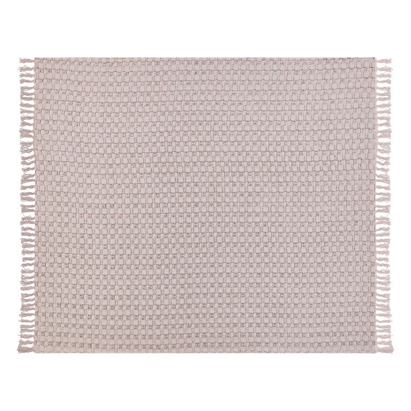 Narzuta na łóżko BERE Bawełna 200 x 220 cm Pastelowy róż