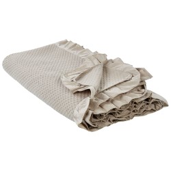 Narzuta na łóżko HATTON Bawełna 220 x 240 cm Beżowoszary