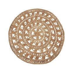 Dywan okrągły z juty ⌀ 140 cm beżowy KERER