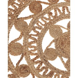 Dywan okrągły z juty ⌀ 140 cm beżowy KERER