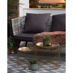 Dywan zewnętrzny 90 x 180 cm szary SIRSA