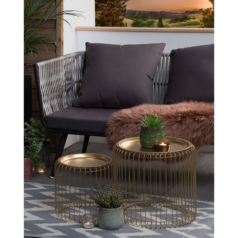 Dywan zewnętrzny 90 x 180 cm szary SIRSA