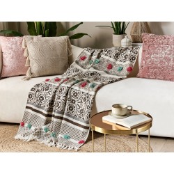 Koc CHINSURAH Bawełna 130 x 180 cm Brązowy